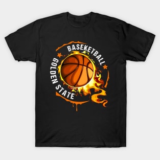 Graphic Basketball Name Golden Classic Styles T-Shirt